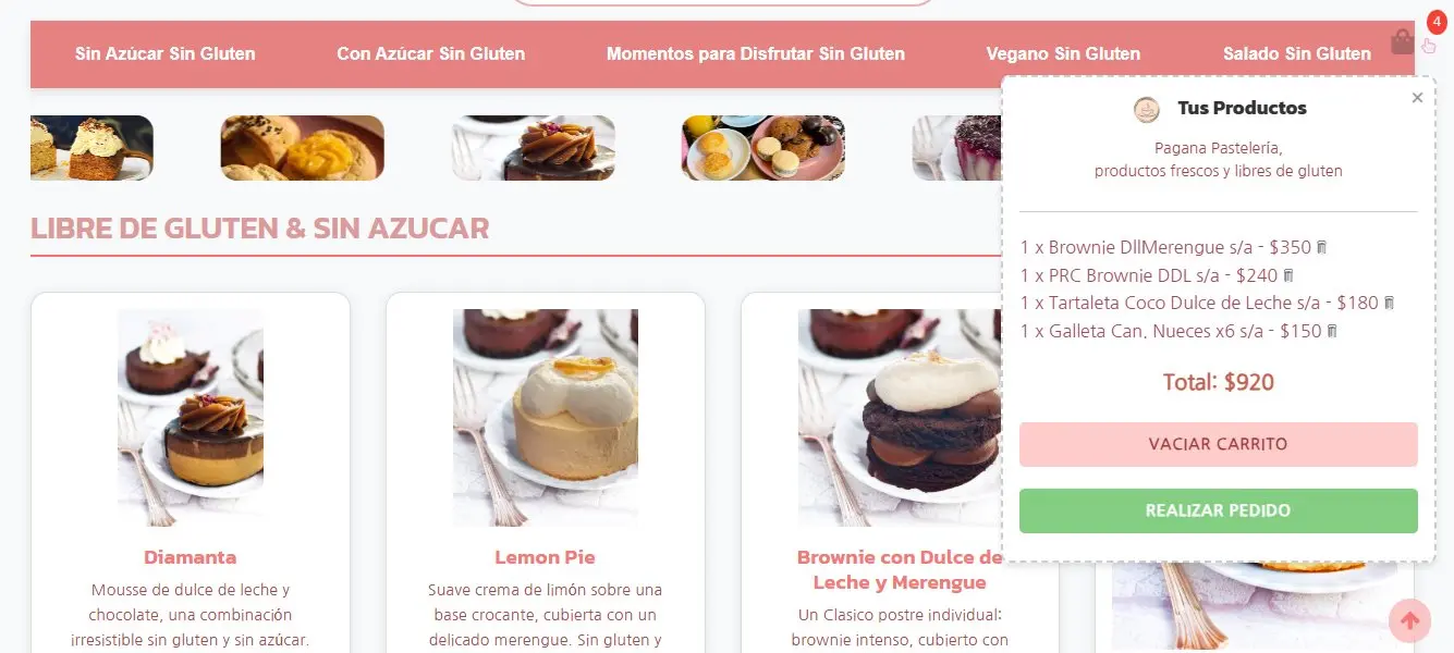 Tienda online pastelería Uruguay con más de 125 productos